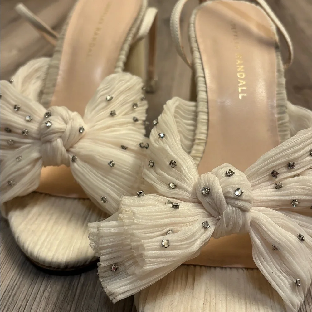 Loeffler Randall Camellia Pleated Bow Heel - Picture 3 of 8